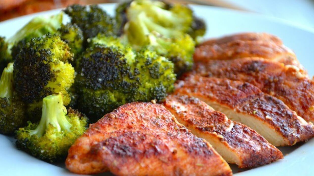 chicken breast with broccoli for a 6 petal diet