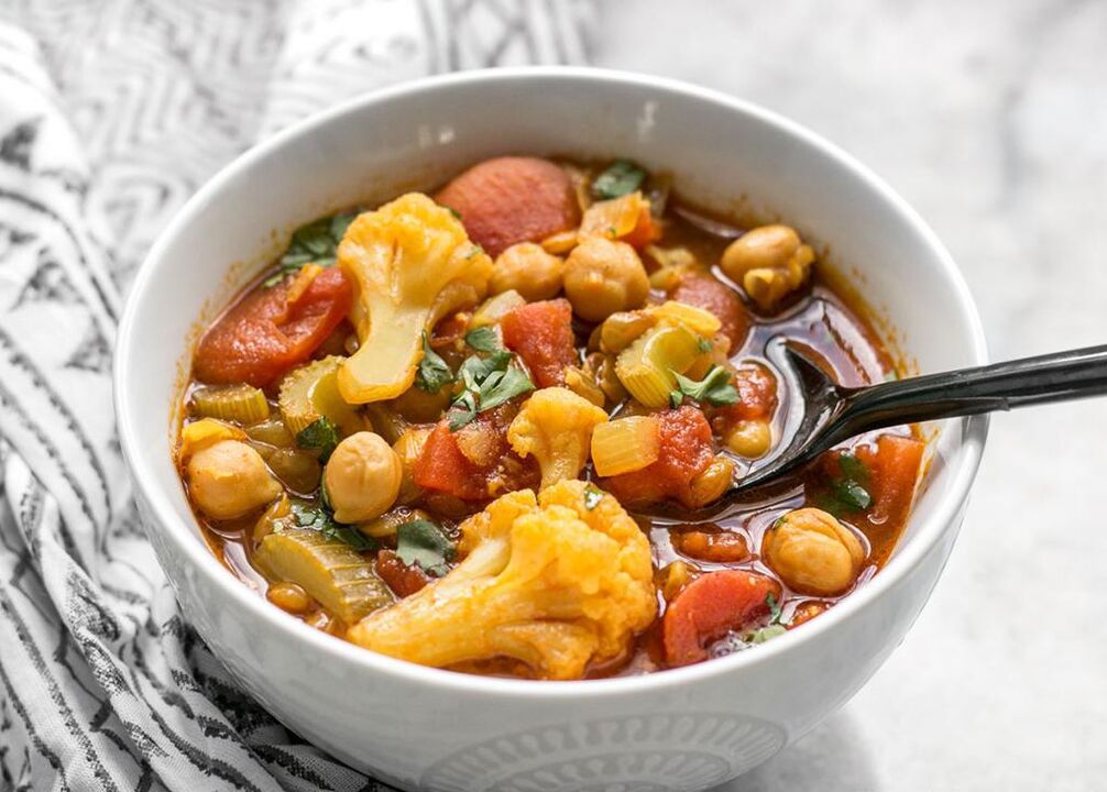 vegetable stew for a 6-petal diet