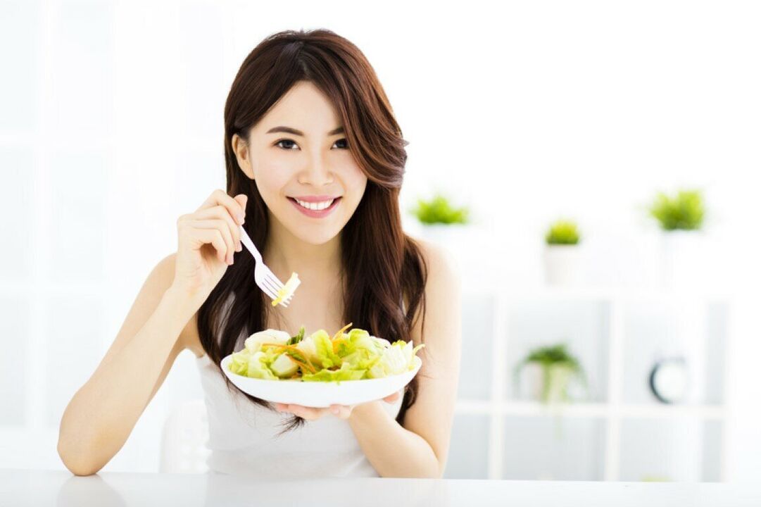 The Japanese eat a salad